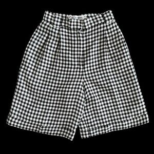 JH collectibles petite Black White Houndstooth Shorts vintage 80s preppy sz XS